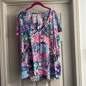 Lilly Pulitzer Patch Work Tshirt